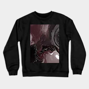 Multicolour with silver foil abstract Marble texture. Crewneck Sweatshirt